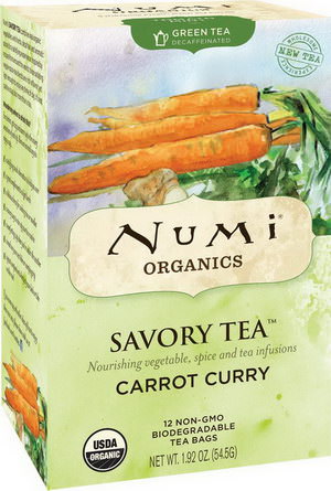 Numi Tea, Organic, Savory Tea, Carrot Curry, 12 Tea Bags 54.5g