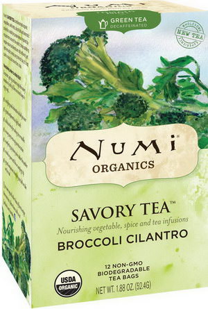 Numi Tea, Organics, Savory Tea, Broccoli Cilantro, 12 Tea Bags 52.4g