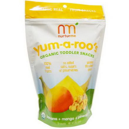 NurturMe, Organic, Yum-A-Roo's, Banana Mango Pineapple 28g