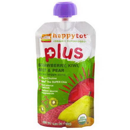 Nurture Inc. Happy Baby, Happytot, Fruit and Veggie Blend, Plus, Strawberry, Kiwi, Beet&Pear 120g