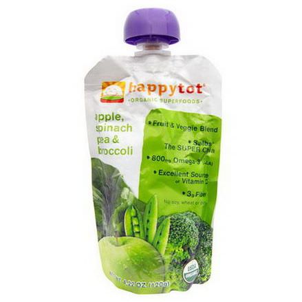 Nurture Inc. Happy Baby, Happytot, Organic Superfoods, Apple, Spinach Pea&Broccoli 120g