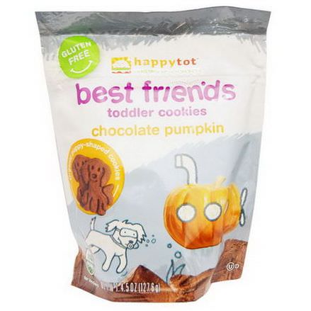 Nurture Inc. Happy Baby, Happytot, Organic Superfoods, Best Friends, Toddler Cookies, Chocolate Pumpkin 127.6g