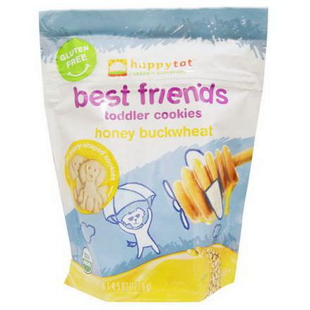 Nurture Inc. Happy Baby, Happytot, Organic Superfoods, Best Friends, Toddler Cookies, Honey Buckwheat 127.6g