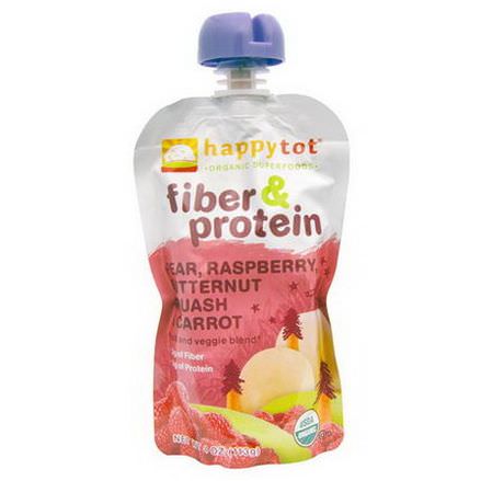 Nurture Inc. Happy Baby, Happytot, Organic Superfoods, Fiber&Protein, Pear, Raspberry, Butternut Squash&Carrot 113g