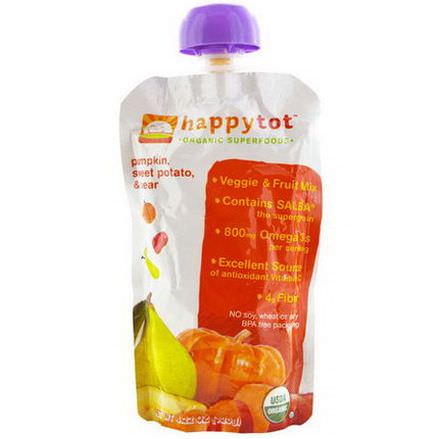 Nurture Inc. Happy Baby, Happytot, Organic Superfoods, Pumpkin, Sweet Potato,&Pear 120g