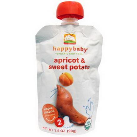 Nurture Inc. Happy Baby, Organic Baby Food, Stage 2, 6+ Months, Apricot&Sweet Potato 99g