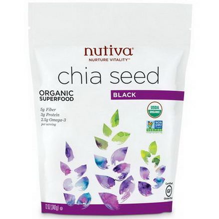 Nutiva, Organic Chia Seed, Black 340g