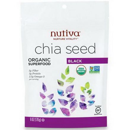 Nutiva, Organic Chia Seed, Black 170g