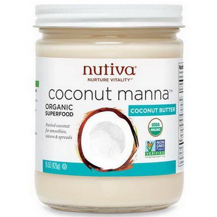 Nutiva, Organic, Coconut Manna, Pureed Coconut 425g