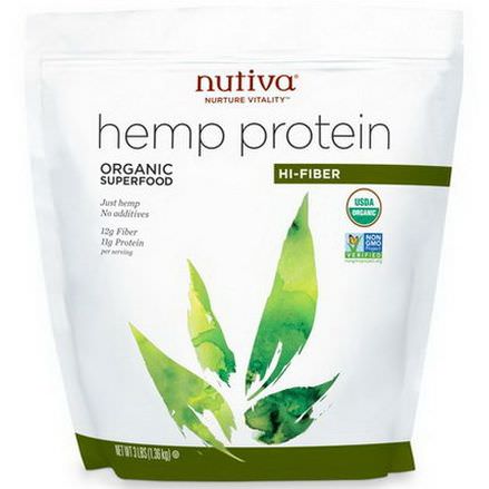 Nutiva, Organic, Hemp Protein Hi-Fiber 1.36 kg