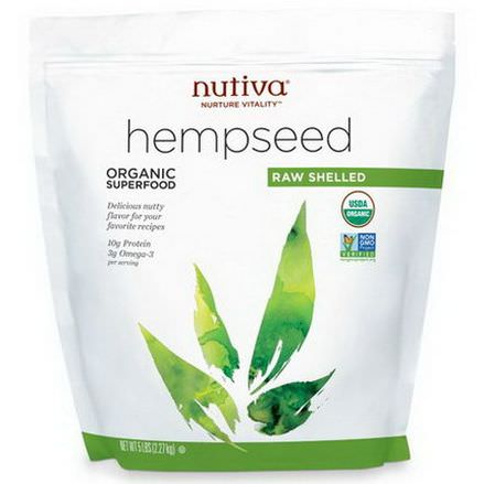 Nutiva, Organic Hemp Seed Raw Shelled 2.27 kg