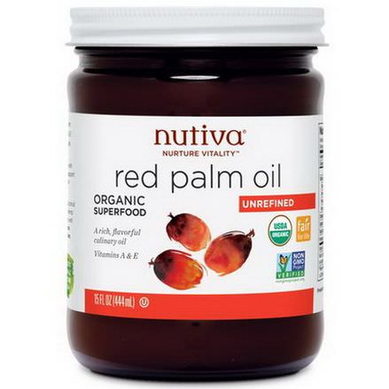 Nutiva, Organic Red Palm Oil, Unrefined 444ml