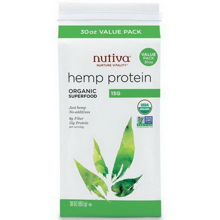 Nutiva, Organic Super Food, Hemp Protein, 15 G 851g