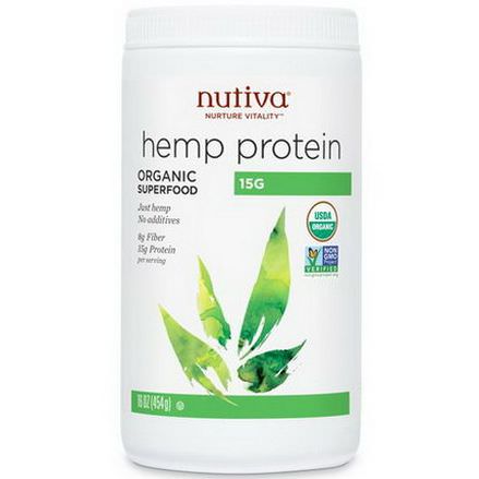 Nutiva, Organic Superfood, Hemp Protein, 15 G 454g