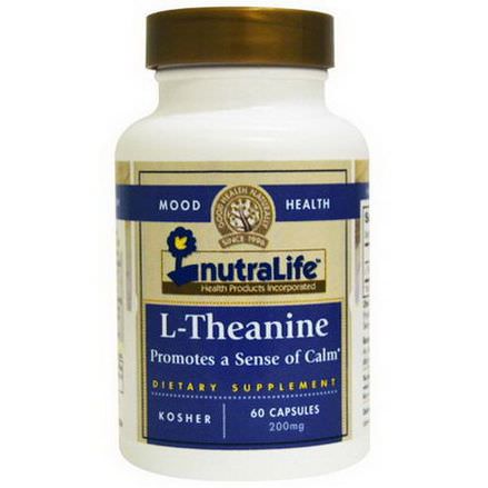 NutraLife, L-Theanine, 200mg, 60 Capsules