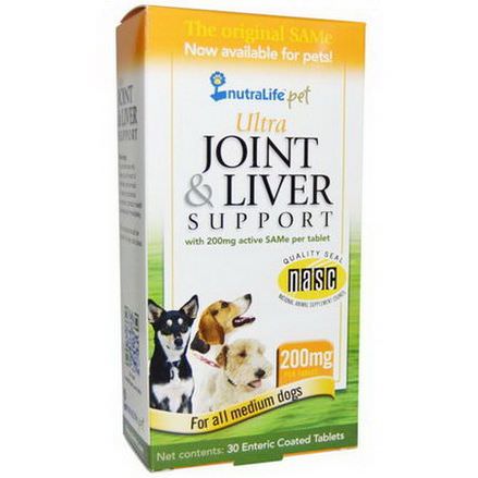 NutraLife, Pet, Ultra Joint&Liver Support, 200mg, 30 Enteric Coated Tablets