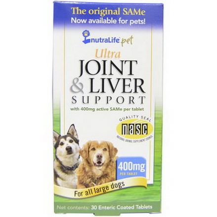 NutraLife, Pet, Ultra Joint&Liver Support, 400mg, 30 Enteric Coated Tablets