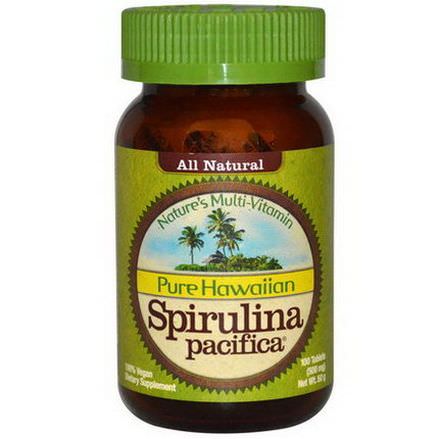 Nutrex Hawaii, Spirulina Pacifica, Pure Hawaiian, Nature's Multi-Vitamin, 500mg, 100 Tablets
