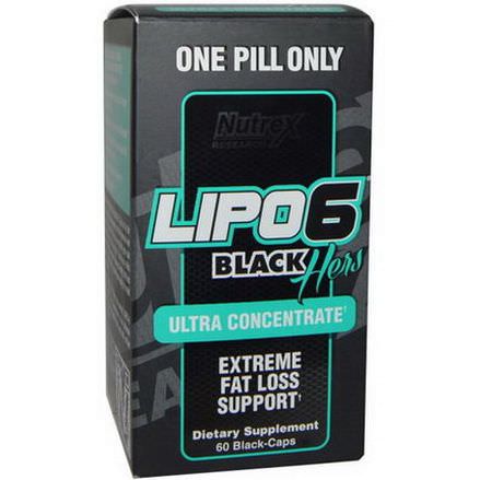 Nutrex Research Labs, Lipo 6 Black Hers, Ultra Concentrate, 60 Black-Caps