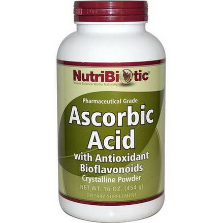 NutriBiotic, Ascorbic Acid with Antioxidant Bioflavonoids, Crystalline Powder 454g