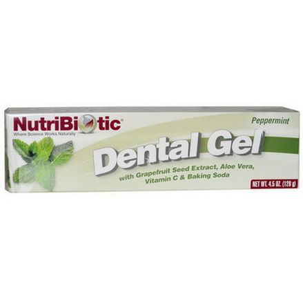 NutriBiotic, Dental Gel, Peppermint 128g