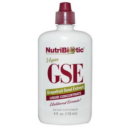 NutriBiotic, GSE Grapefruit Seed Extract, Liquid Concentrate 118ml