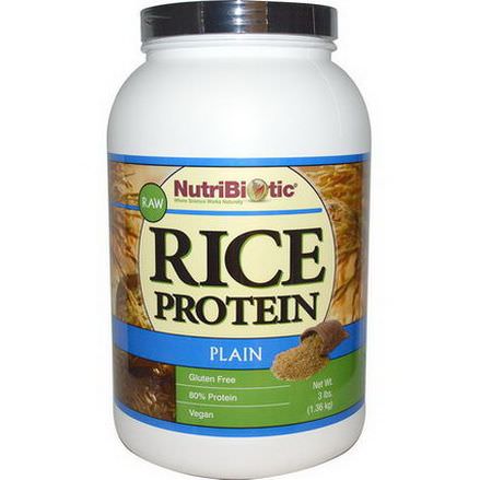 NutriBiotic, Raw, Rice Protein, Plain 1.36 kg