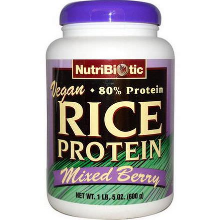 NutriBiotic, Rice Protein, Mixed Berry 600g