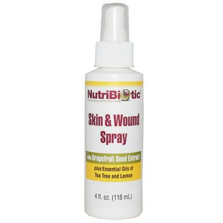 NutriBiotic, Skin&Wound Spray with Grapefruit Seed Extract 118ml