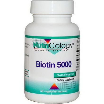 Nutricology, Biotin 5000, 60 Veggie Caps