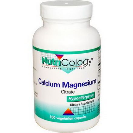 Nutricology, Calcium Magnesium, Citrate, 100 Veggie Caps
