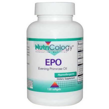 Nutricology, EPO, Evening Primrose Oil, 120 Softgels