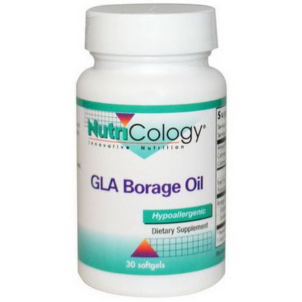 Nutricology, GLA Borage Oil, 30 Softgels