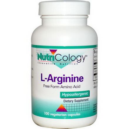 Nutricology, L-Arginine, 100 Veggie Caps