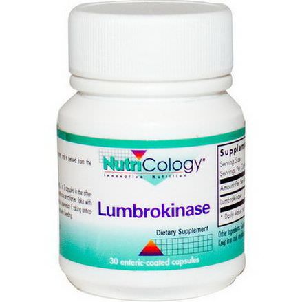 Nutricology, Lumbrokinase, 30 Enteric-Coated Capsules