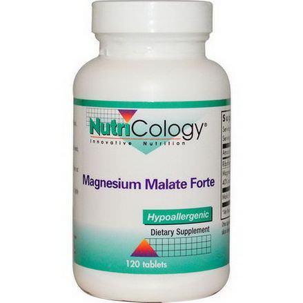 Nutricology, Magnesium Malate Forte, 120 Tablets