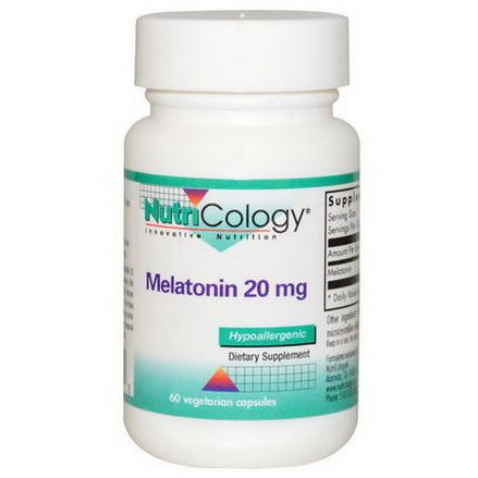 Nutricology, Melatonin, 20mg, 60 Veggie Caps