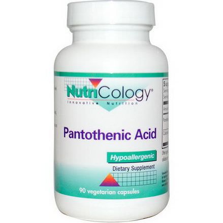Nutricology, Pantothenic Acid, 90 Veggie Caps