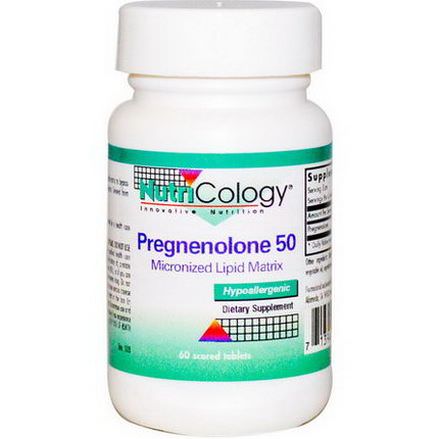 Nutricology, Pregnenolone 50, 60 Scored Tablets