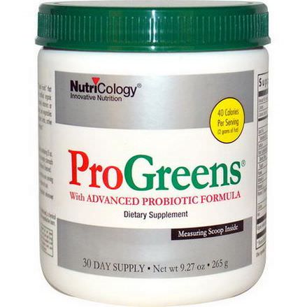 Nutricology, ProGreens, with Advanced Probiotic Formula 265g