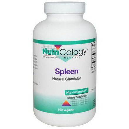 Nutricology, Spleen, Natural Glandular, 100 Veggie Caps