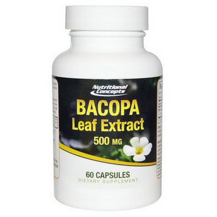Nutritional Concepts, Bacopa Leaf Extract, 500mg, 60 Capsules