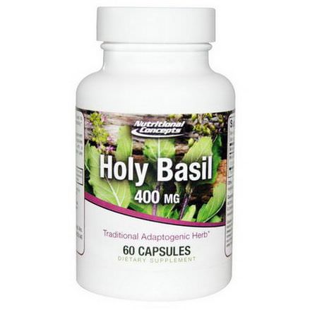 Nutritional Concepts, Holy Basil, 400mg, 60 Capsules