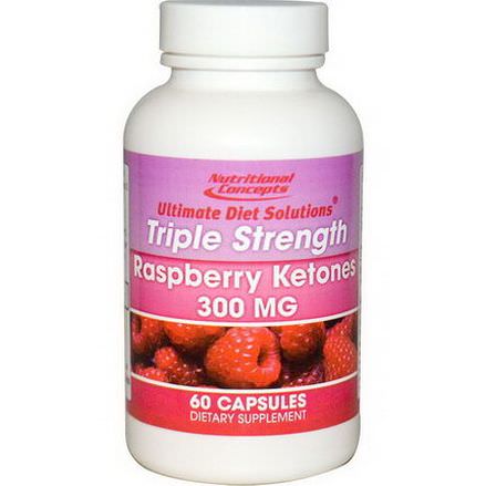 Nutritional Concepts, Raspberry Ketones, Triple Strength, 300mg, 60 Capsules