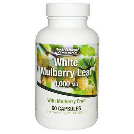Nutritional Concepts, White Mulberry Leaf, 1,000mg, 60 Capsules