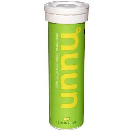 Nuun Hydration, Electrolyte-Enhanced Drink Tabs, Lemon+Lime, 12 Tablets