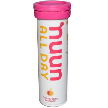 Nuun Hydration, Vitamin Enhanced Drink Tabs, All Day, Grapefruit Orange, 15 Tabs