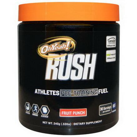 Oh Yeah, Rush, Athletes Pre-Training Fuel, Fruit Punch 240g
