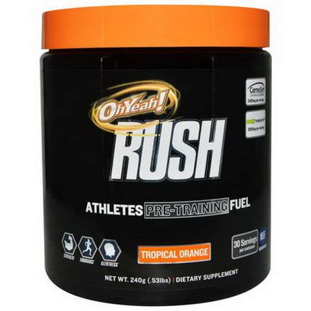Oh Yeah, Rush, Athletes Pre-Training Fuel, Tropical Orange 240g