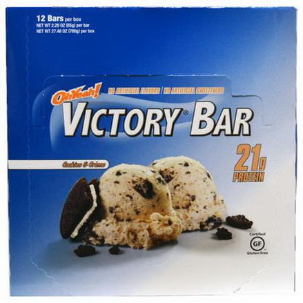 Oh Yeah, Victory Bar, Cookies&Creme, 12 Bars 65g Each